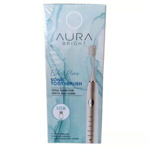 The Aura Bright Elite Plus Sonic Electrical Toothbrush Dental Hygiene Tool NWT